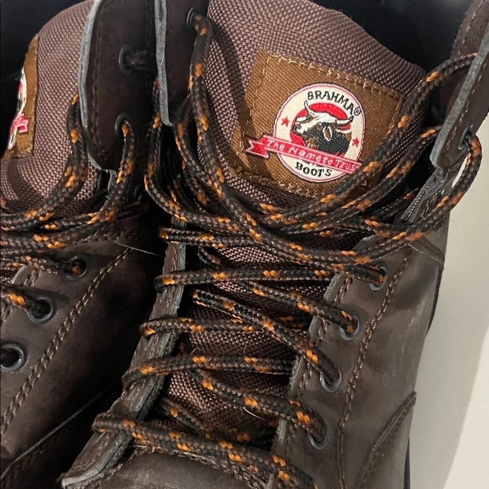 Brahma Men’s Work Boots Size 10 ASTM F2413-18 Compliant Steel or Composite Toe
